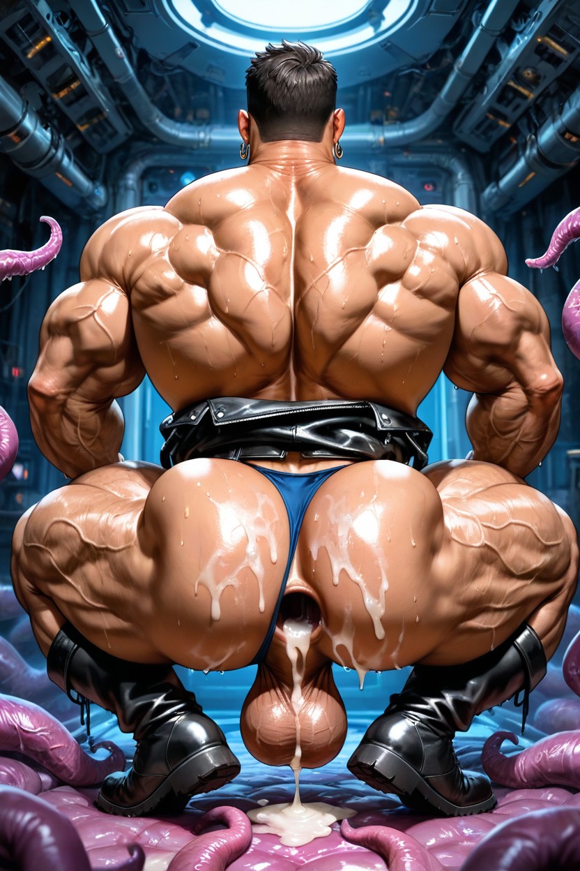 Detailed Muscles, Thong, Bara AI Gay Porn