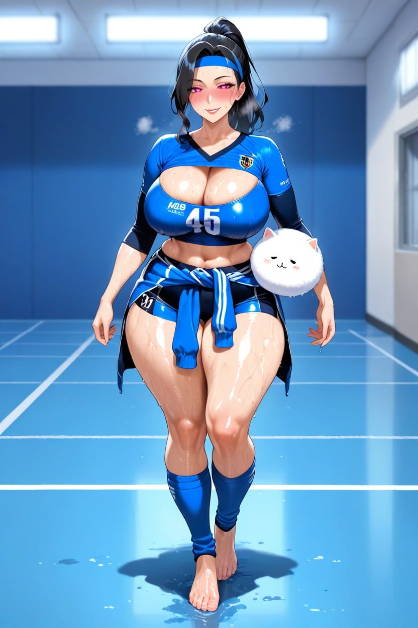 Large Breast, Sweaty, Large Ass AI Porn