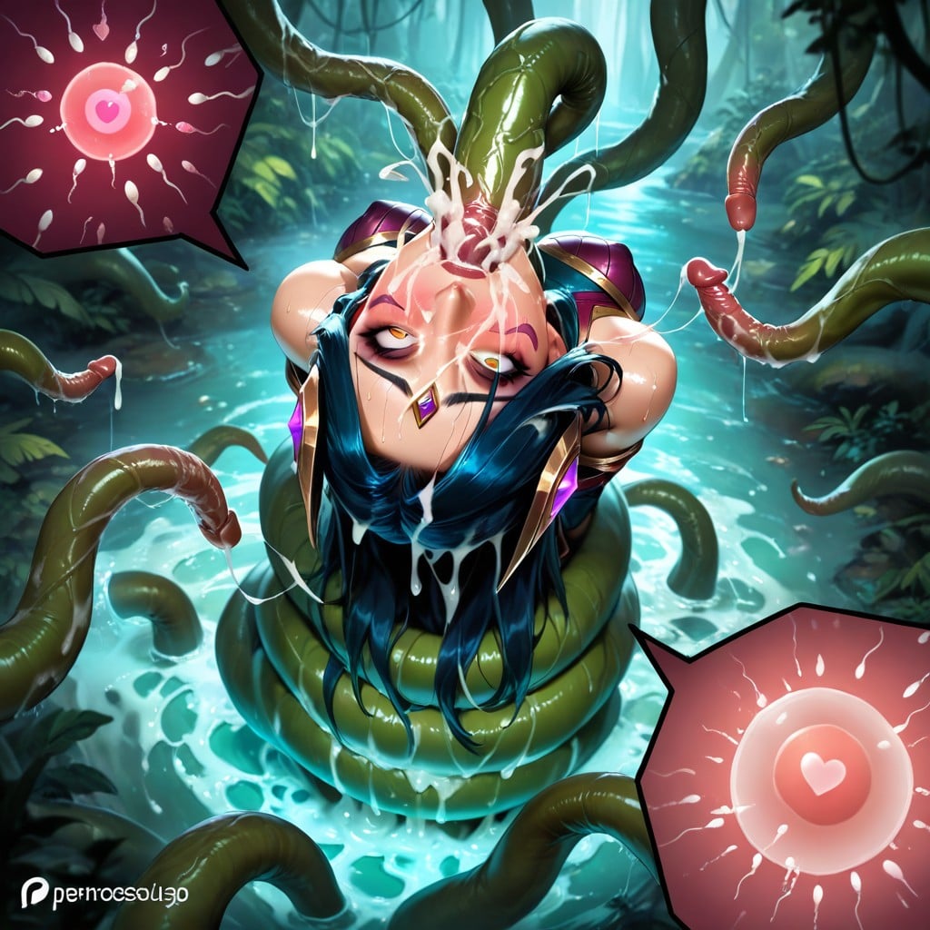 One Enormous Tentacle Fucking Her, Rear View, Up Hentai AI Porn