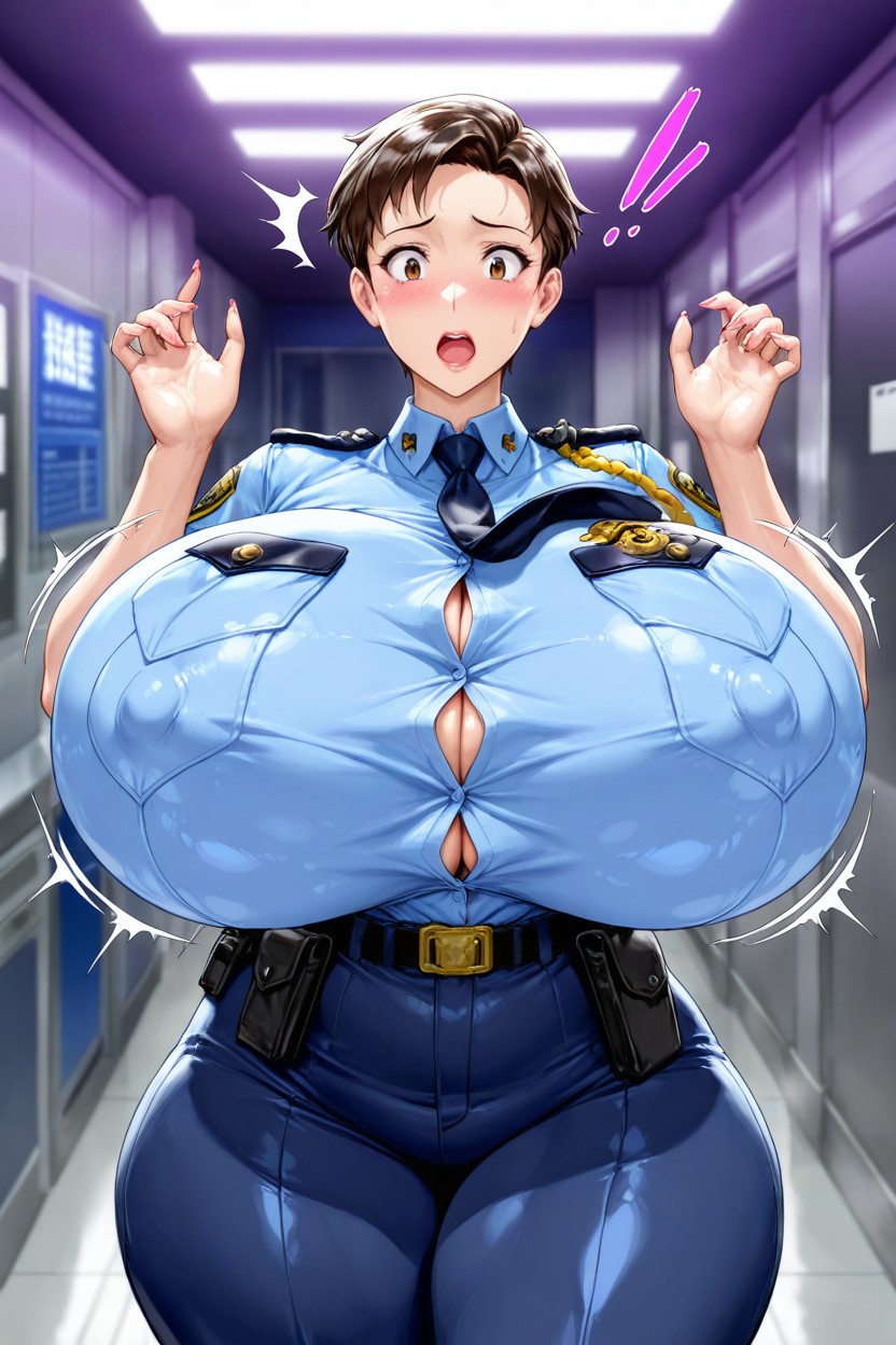 Mtf Transformation, Colossal Hyper Breasts, Wearing Men's Clothing AI Porn