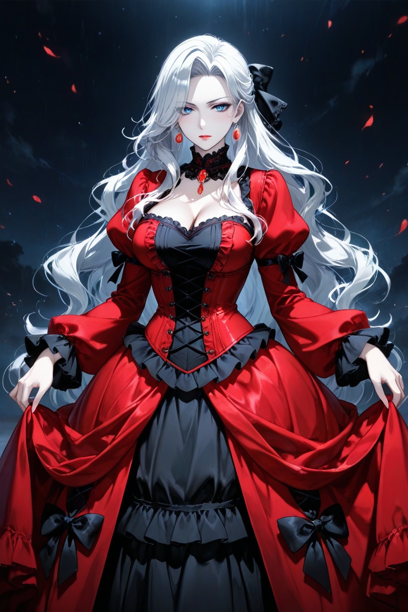 Long Hair, Corset Lacing, High Neckline Hentai AI Porn