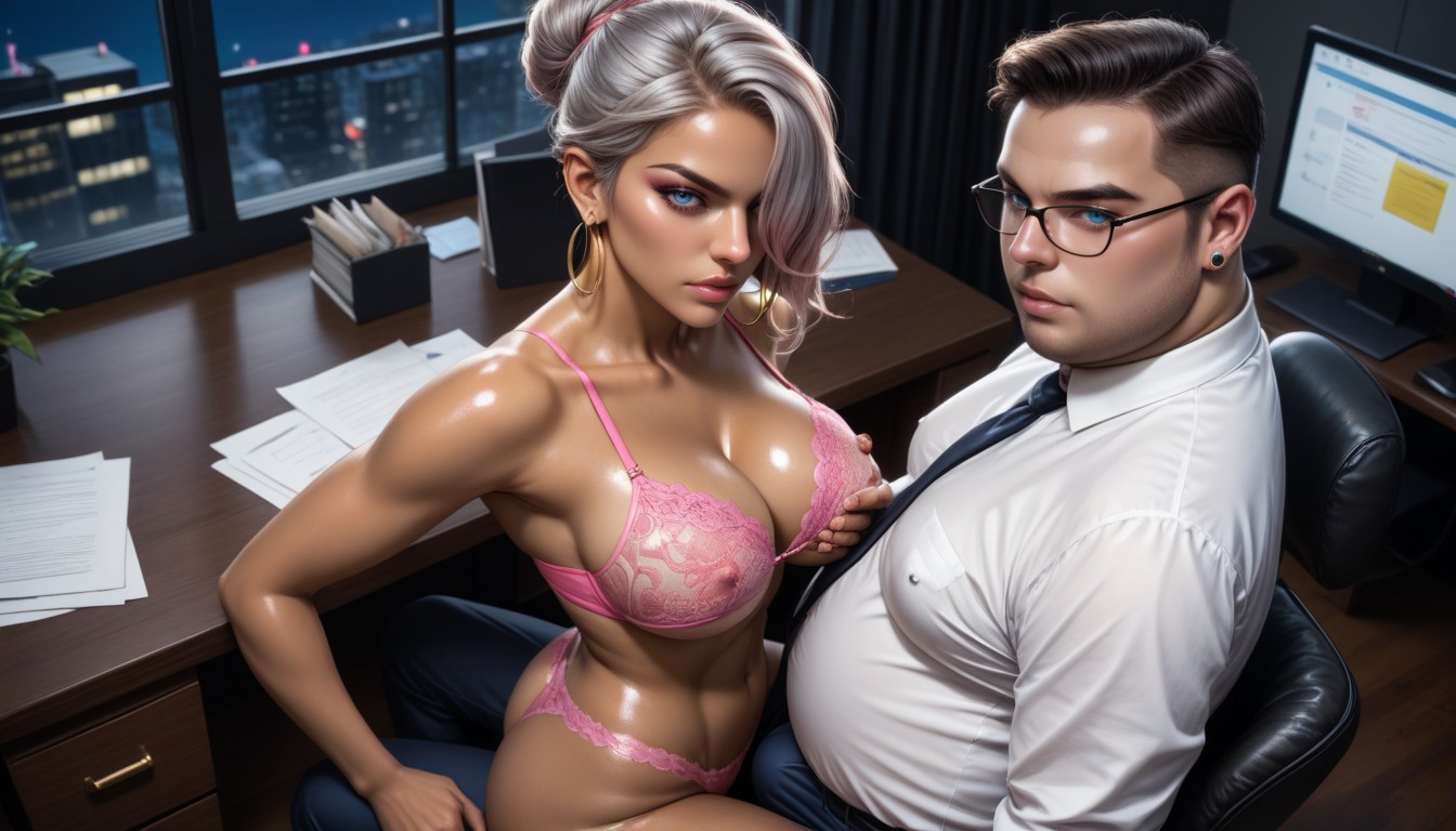 Blue Eyes, Skinny, Angry AI Porn