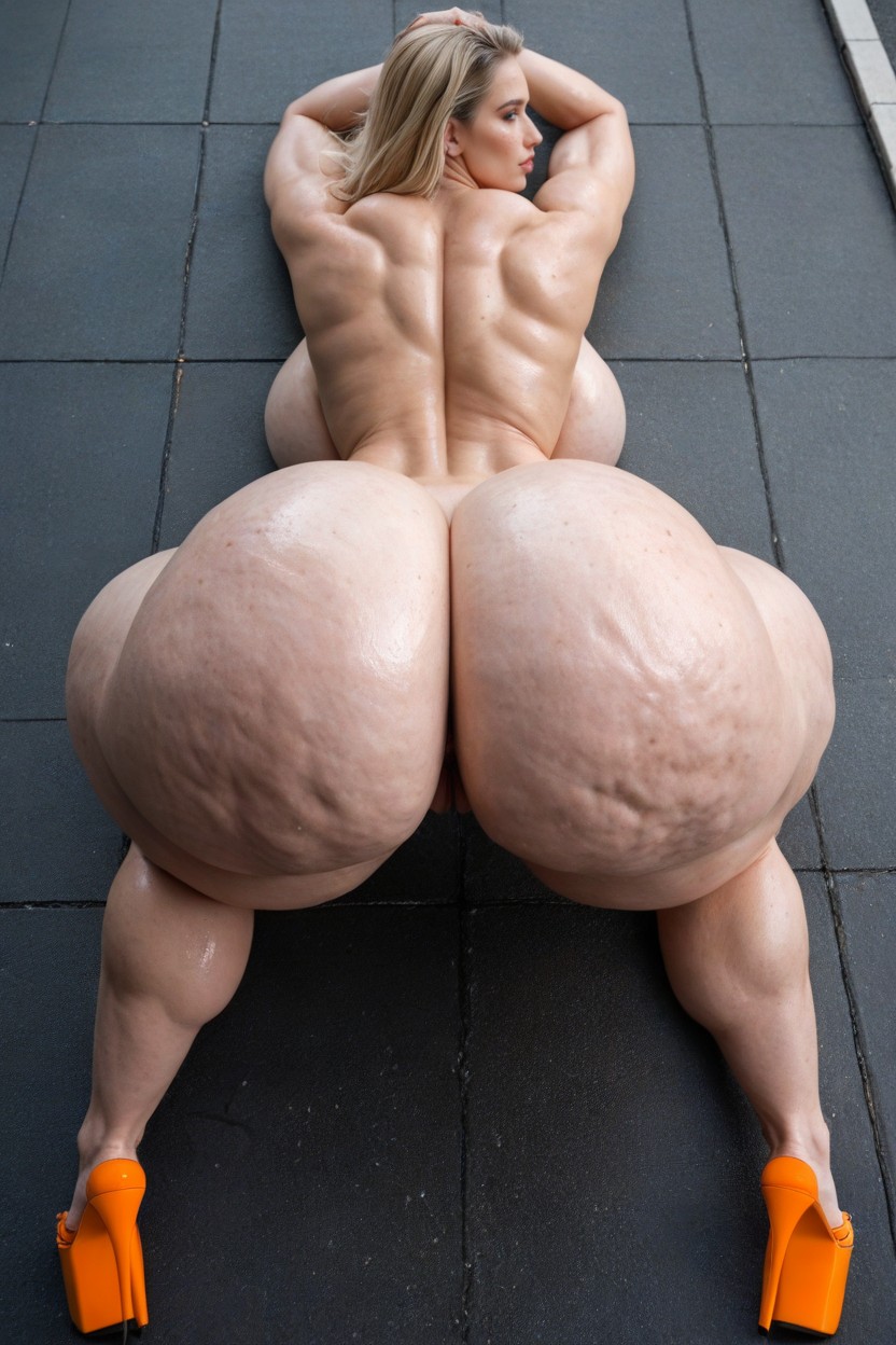Bottom Heavy, View From Above, Knees Apart AI Porn