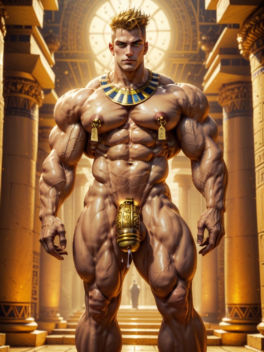 18+, Well Defined Pectoral Muscles, Giant Tall Male Bodybuilder AI Gay Porn