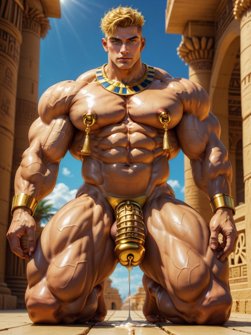 Wet Skin, Hyper Waist, Dramatic Lighting AI Gay Porn