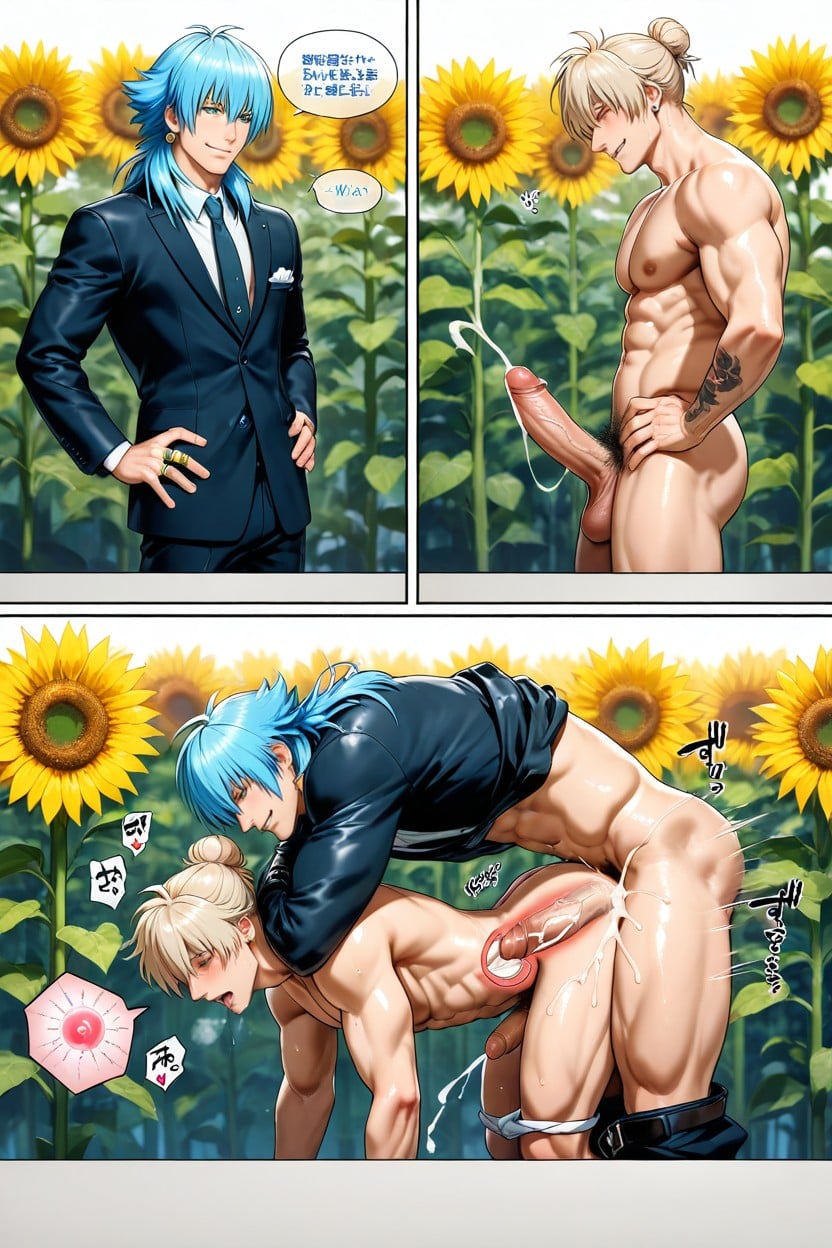 Male Only, Sperm Fertilizing An Egg, Green Glasses AI Gay Porn