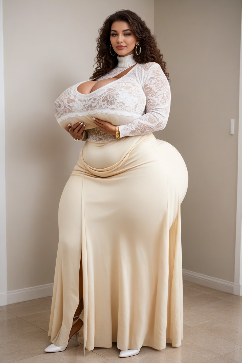 Seductive Body, Turtleneck Dress, Long Skirt AI黃片