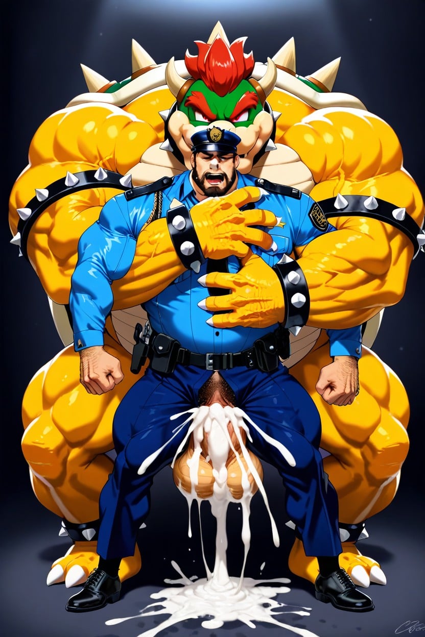 Front Side View, Paw Gloves, Gay Man AI Gay Porn