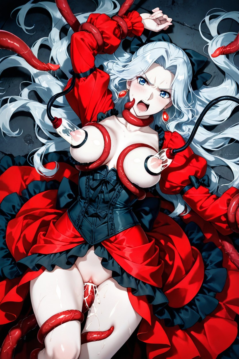 Open Mouth, Skinny, Corset Lacing Hentai AI Porn