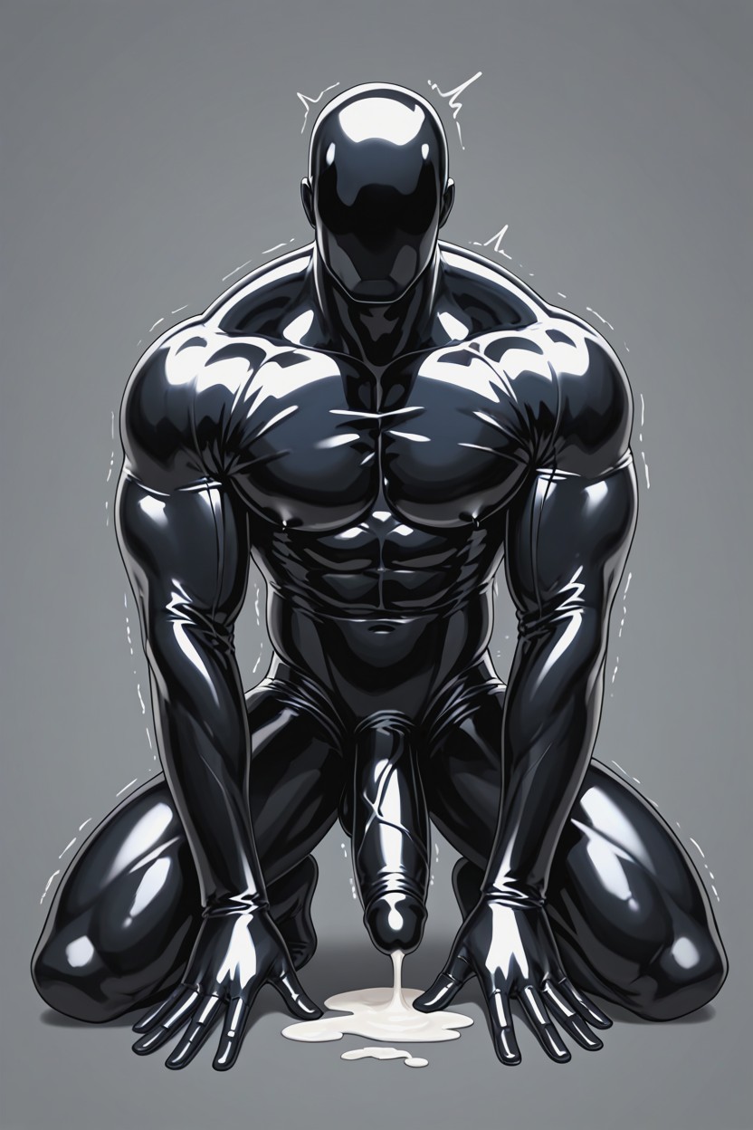 Transparent Neck, Featureless Nose, Huge Pecs AI Gay Porn