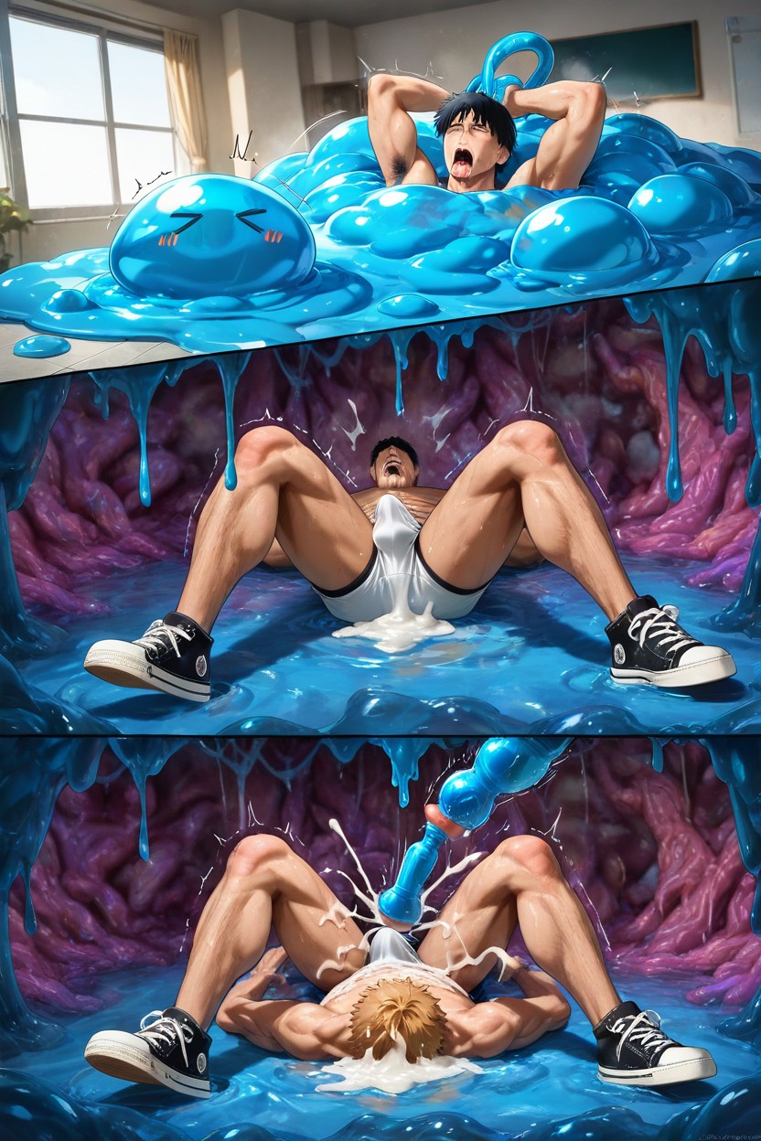 Pubic Hair, Denji Absorbed By Saliva, Slime Sex AI Gay Porn