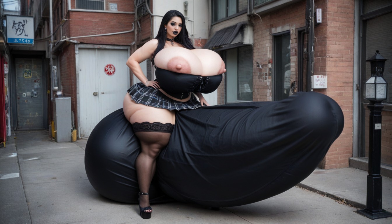 Gigantic Lips, Large Penis In Her Clothing, Hyper Hips AIポルノ