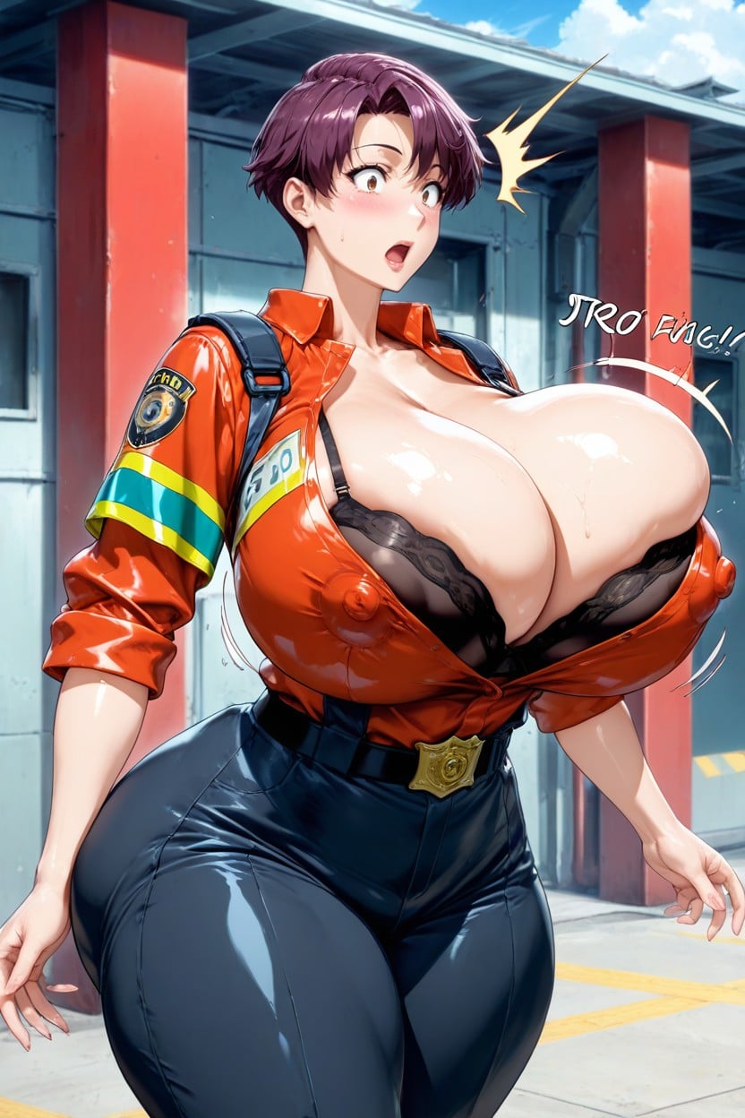 Covered Breasts, Curvy Body, Breast Expansion AI Porn