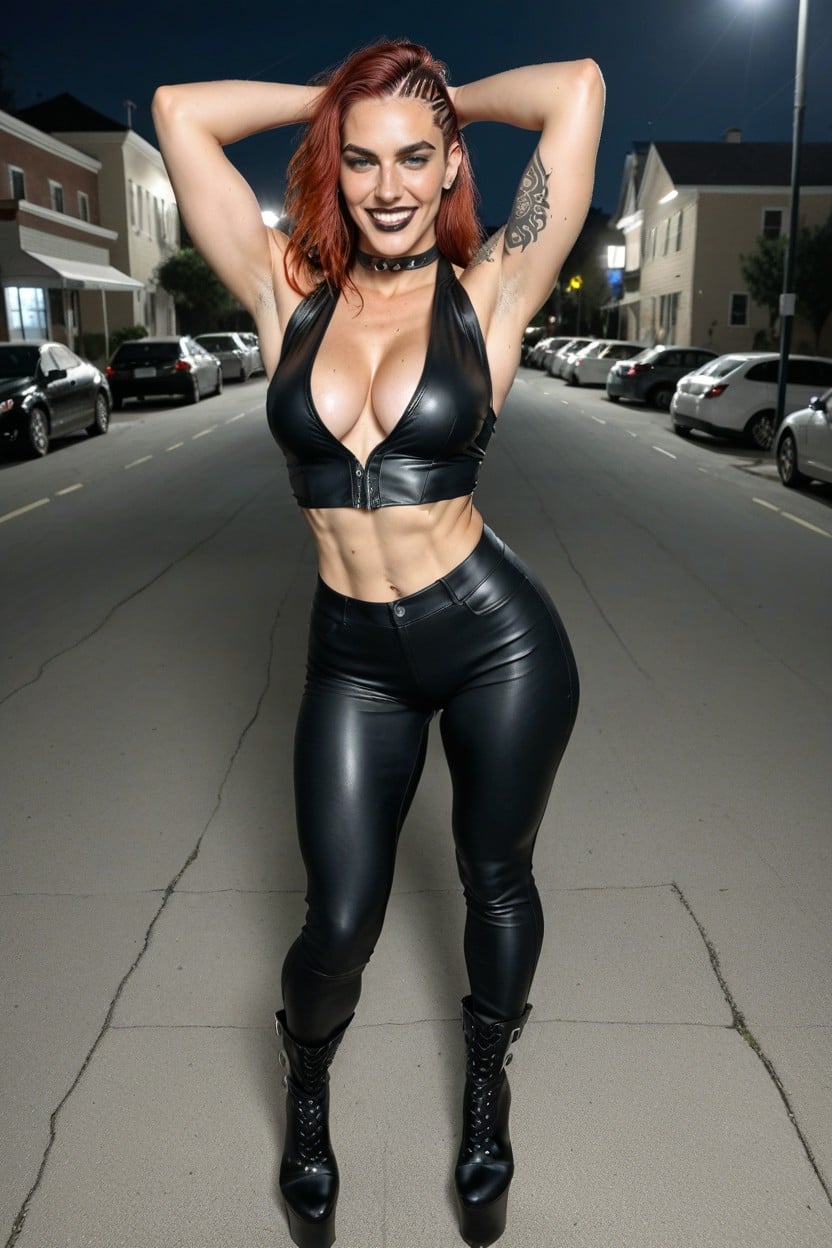 Night, Multiple Heavily Tattooed, Big Teeth AI Porn