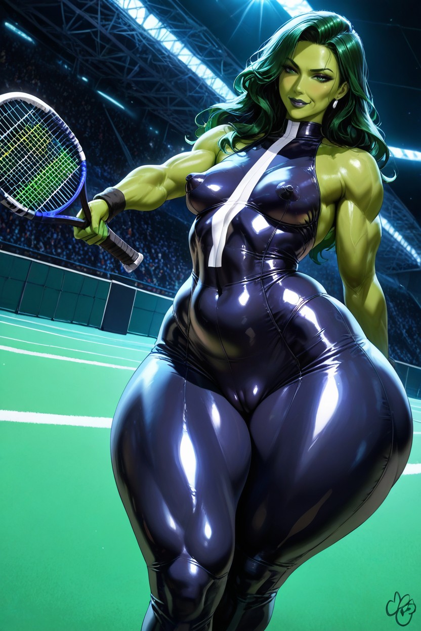 Puffy Nipples, Thigh Expansion, Huge Round Butt Cheeks AI Porn