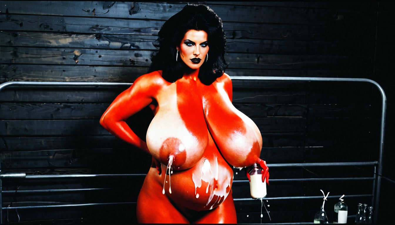 Goth, Nude, Erect Nipples AI Porn