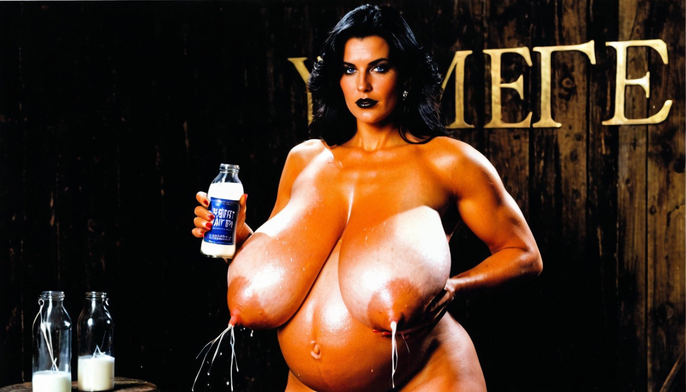 Voluptuous Body, Colossal Breasts, Black Hair AI Porn