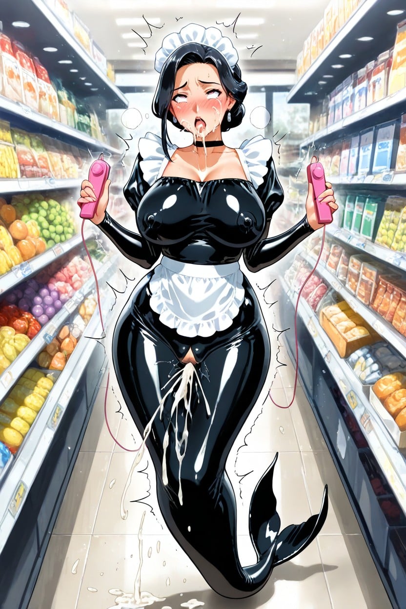 Large Breasts, Massive Amounts Of Breasts Milk Squirting From Deformed Nipple, Vibrador Hentai IA