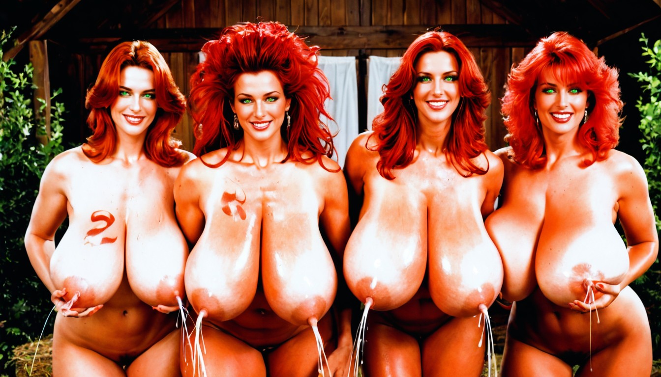Colossal Breasts, Red Hair, Red Hair AI Porn