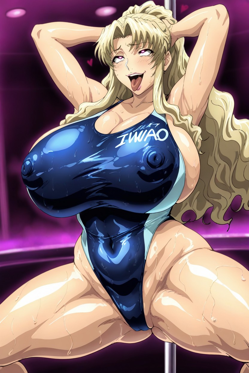 Sweaty, Full Lips, Sleeveless Hentai AI Porn
