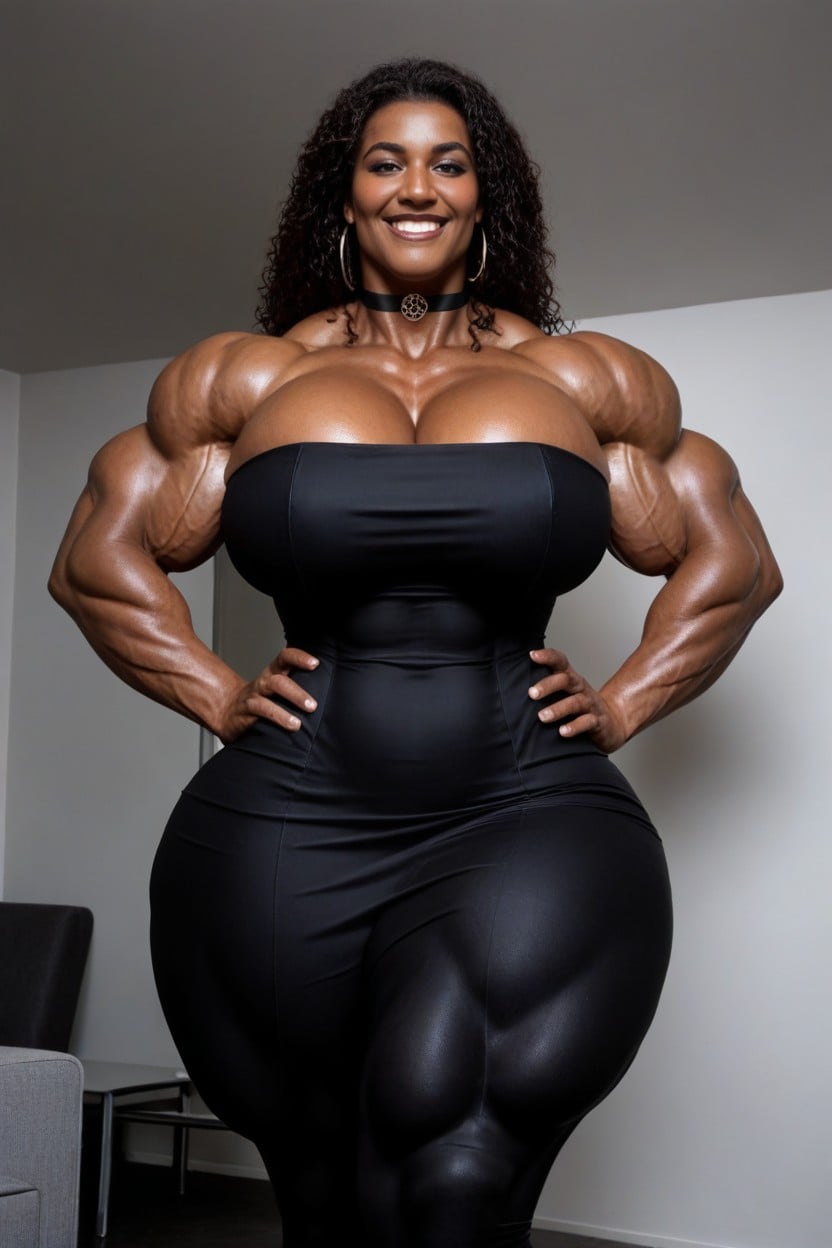 Largest Muscle-arms Ever, 선생님, 극도로 근육질 에보니 AI 야짤