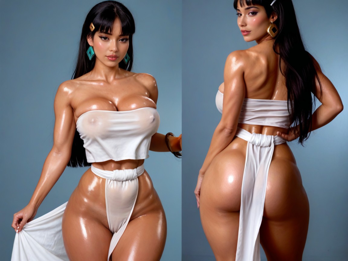 Hair Clips, Large Breast, Sexy Body AI Porn