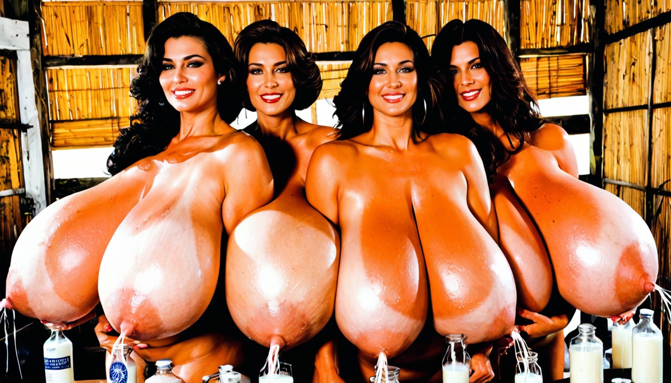 Colossal Breasts, Erect Nipples, Lactation AI Porn