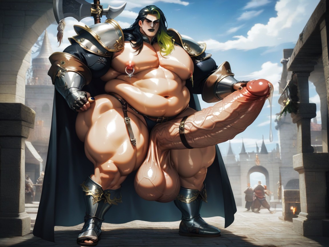 Glossy Skin, 18+, Medieval Fantasy Armor AI Gay Porn