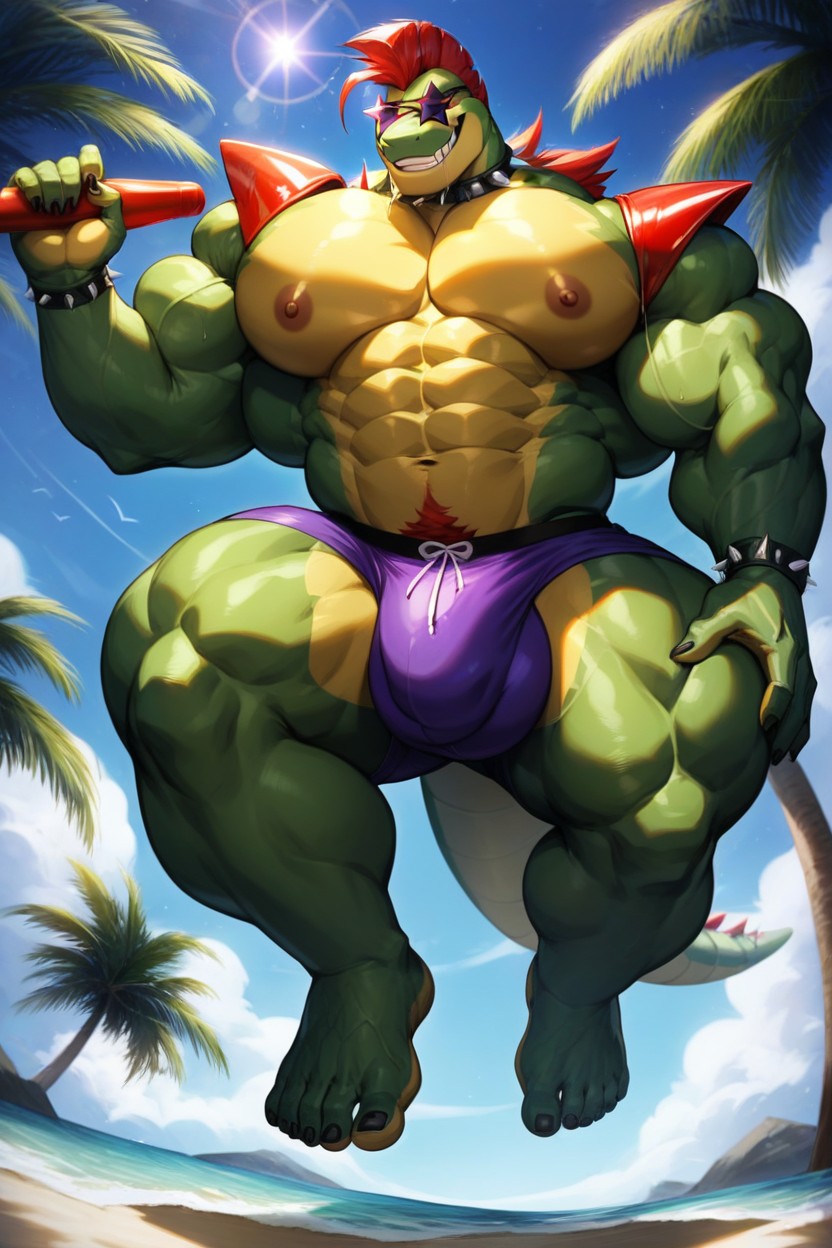 豐滿, 站立, Beach AI獸人黃片