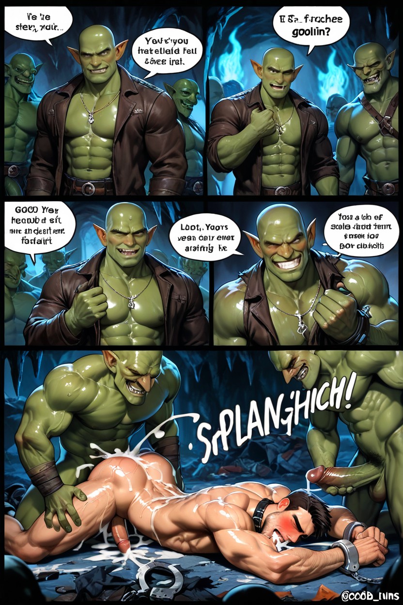Cum From The Ass, Oral Sex, Goblins Fucking A Man AI Gay Porn