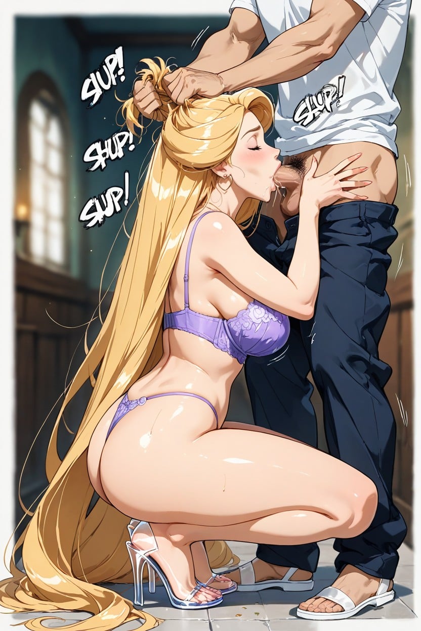 Hair Grab, Sexy G String, Rear And Side View Hentai IA