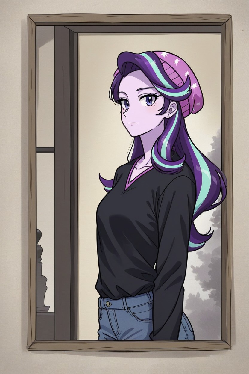 Bottom Up Close Up View Of Full Body, Equestria Village, 18+ AI Porn