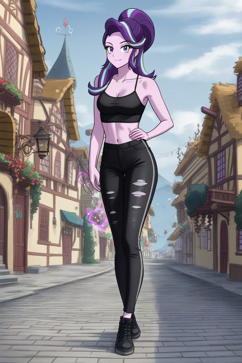 Magic Mlp Village, Small Ass, Close Up Full Body Bottom Up View AI Porn