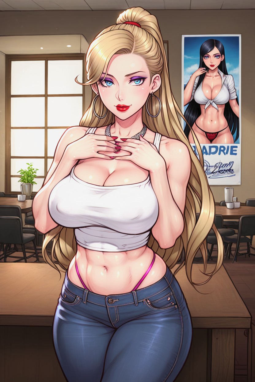 Waist, Wide Hips, Jeans Hentai AI Porn