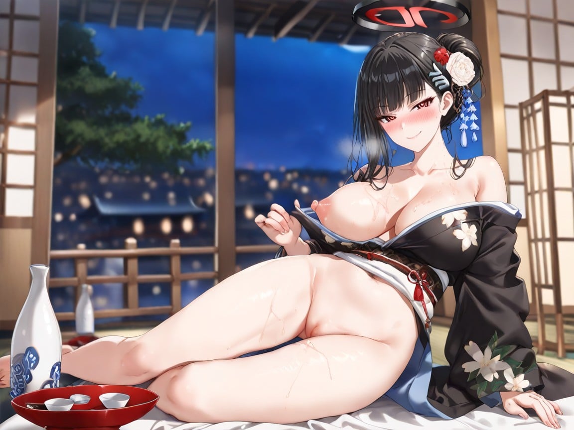 Detailed Clothes, Perky Nipple, Moonlight Hentai AI Porn