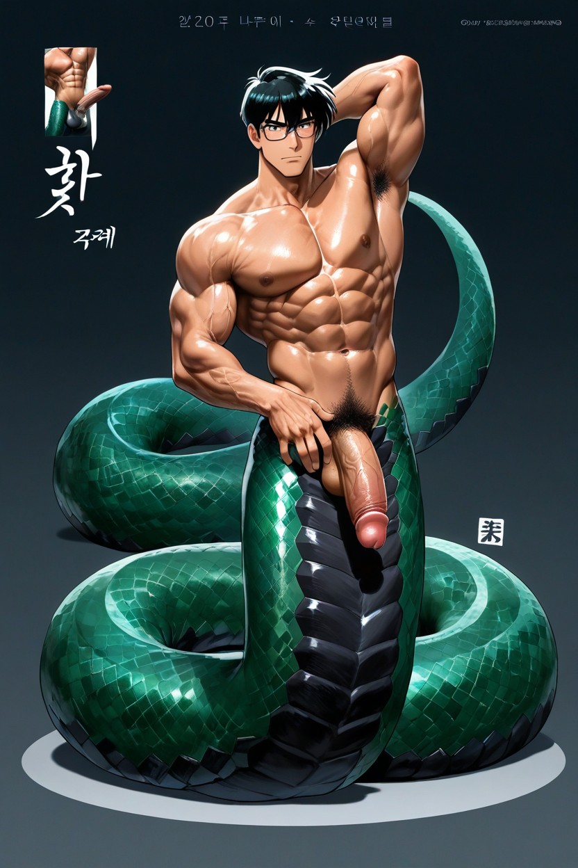 Penis, Solo, Muscle AI Gay Porn