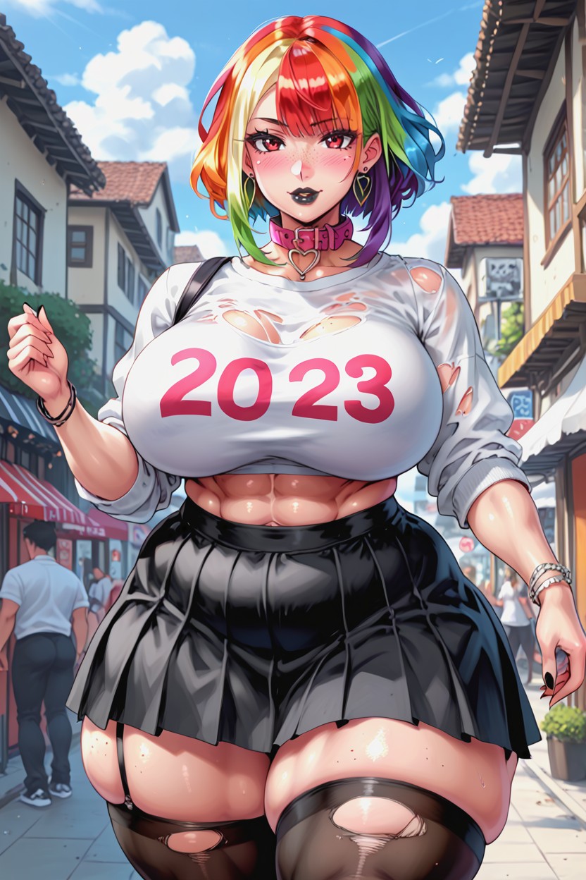 White Woman, 18+, Large Breast AI Porn