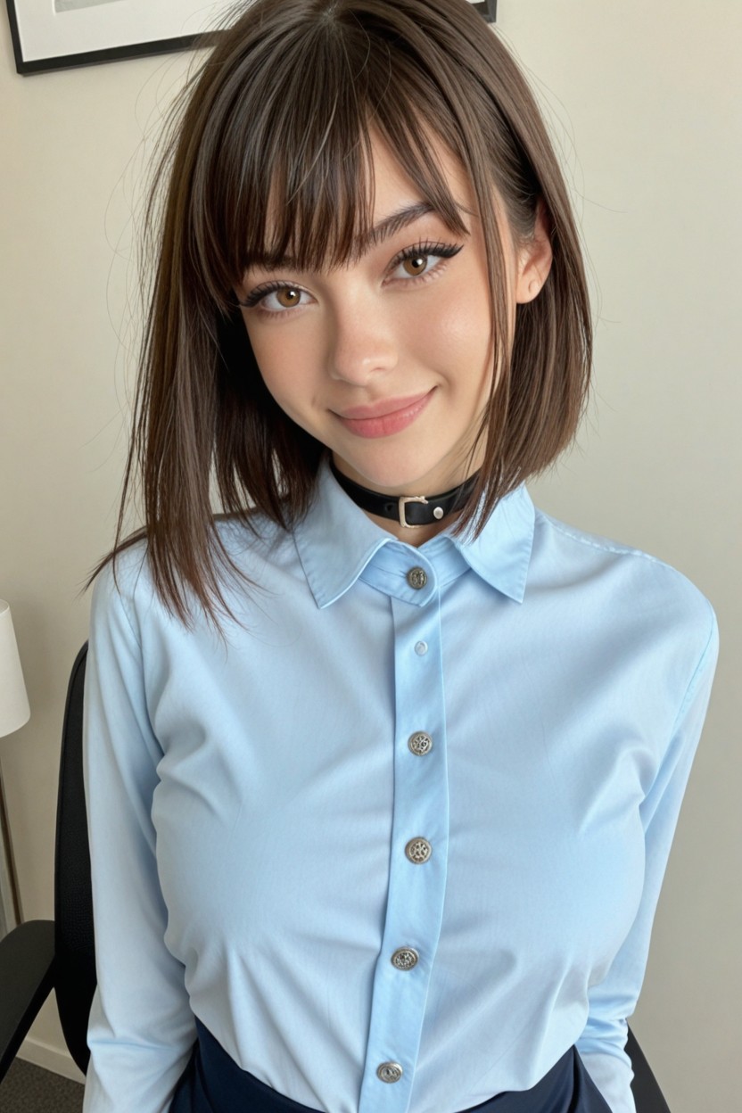 Impossible Waist, Closeup, Conservative Shirt AI Porn