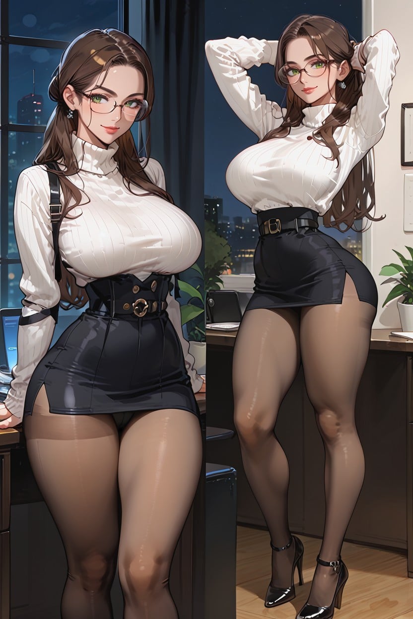 Nerd Glasses, Waist, Extremely Waist AI Porn