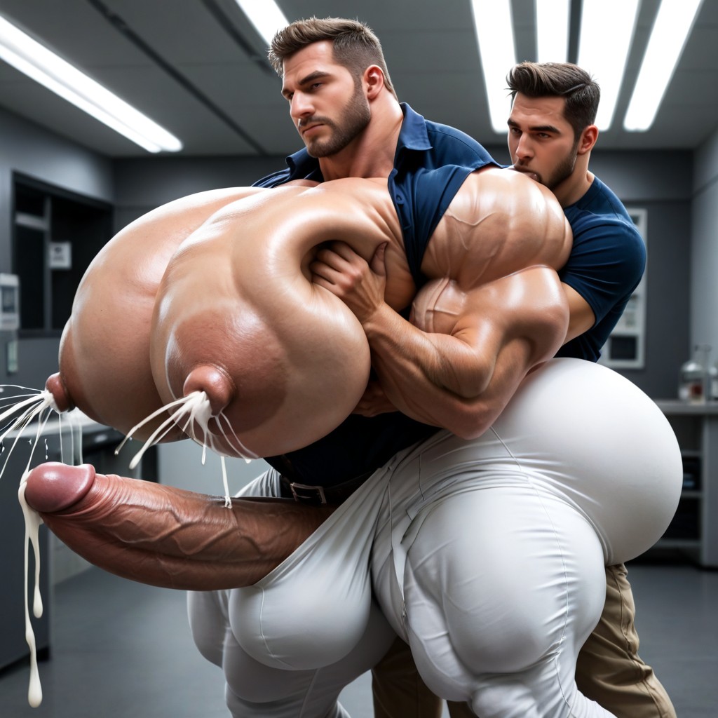 Lab, Rough Squeeze, Gigantic AI Gay Porn