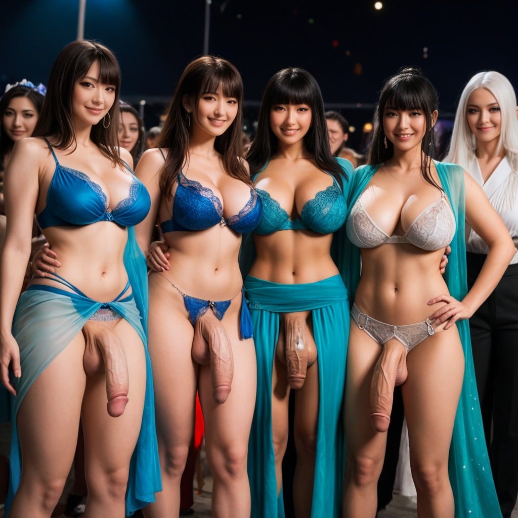 K-pop Idol, Bangs, Large Breast Shemale AI Porn