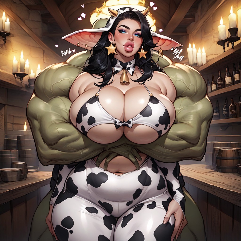 Underboob, Candle Light, Super Horny AI Porn