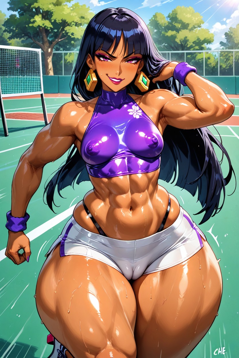 Tennis Court, Small Breasts, Massive Butt Cheeks AI Porn