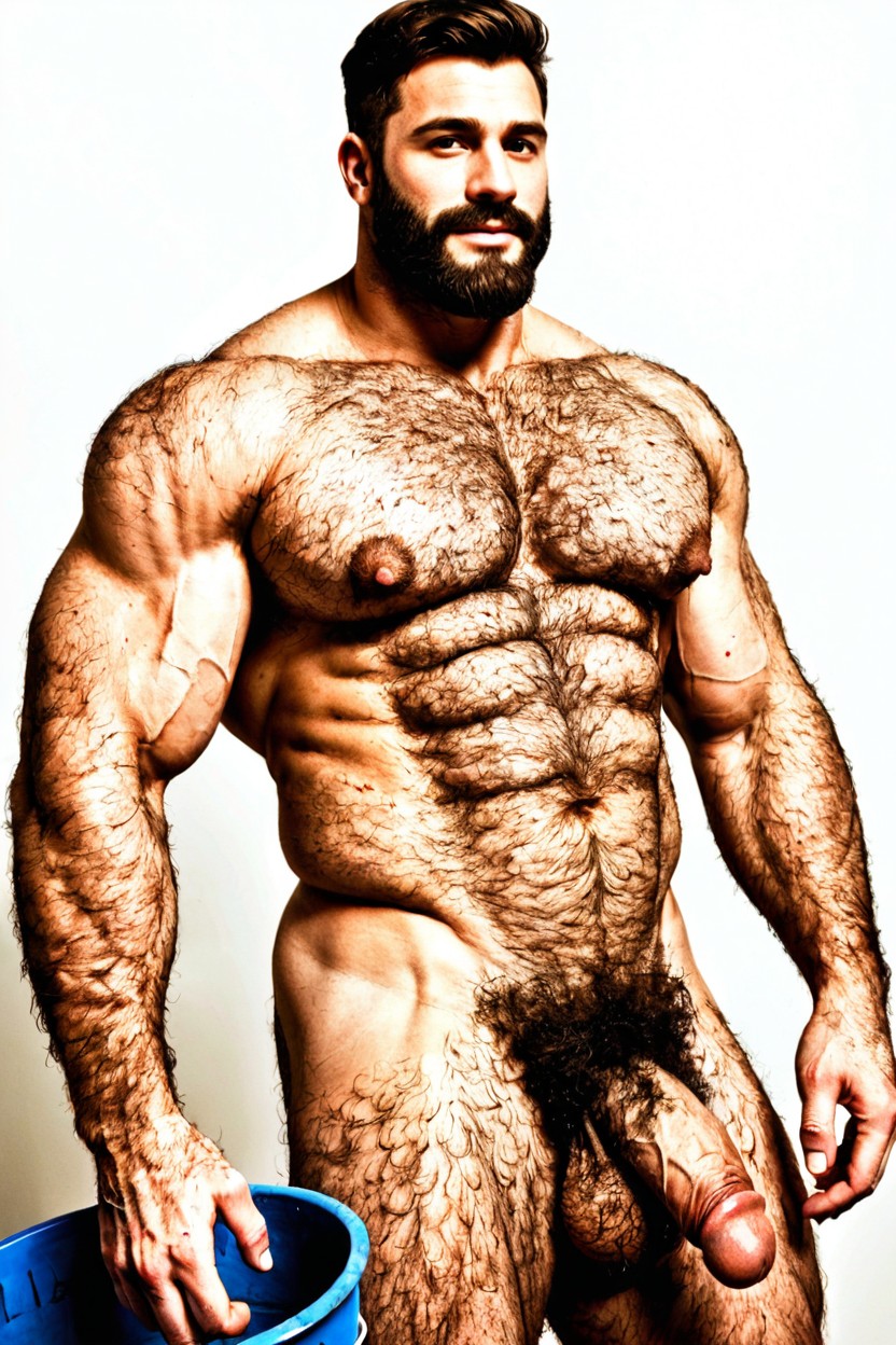 Extreme Hairy Abs, Extremely Hairy Nipples, Ultra Hairy Chest AI Gay Porn