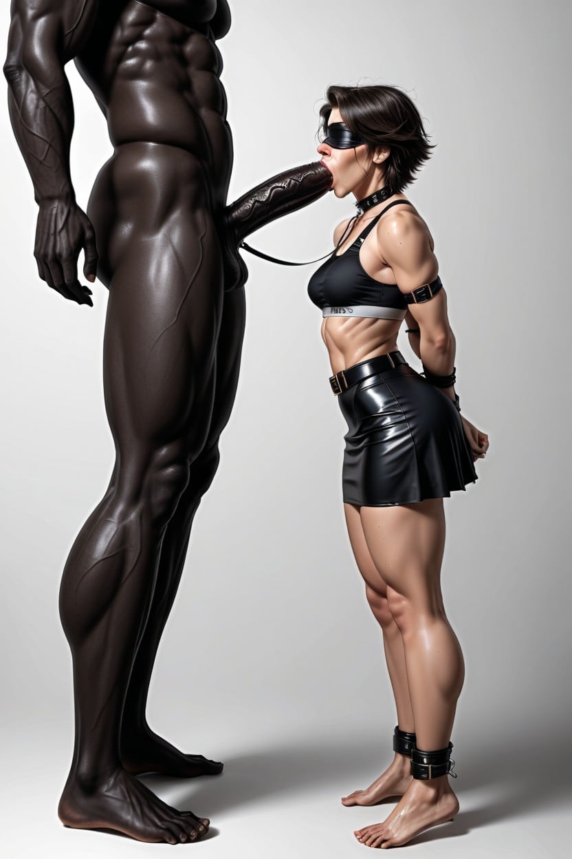 Body Hanging Down, Monster Bigger Than Her, Huge Black Monster Cock AI Porn