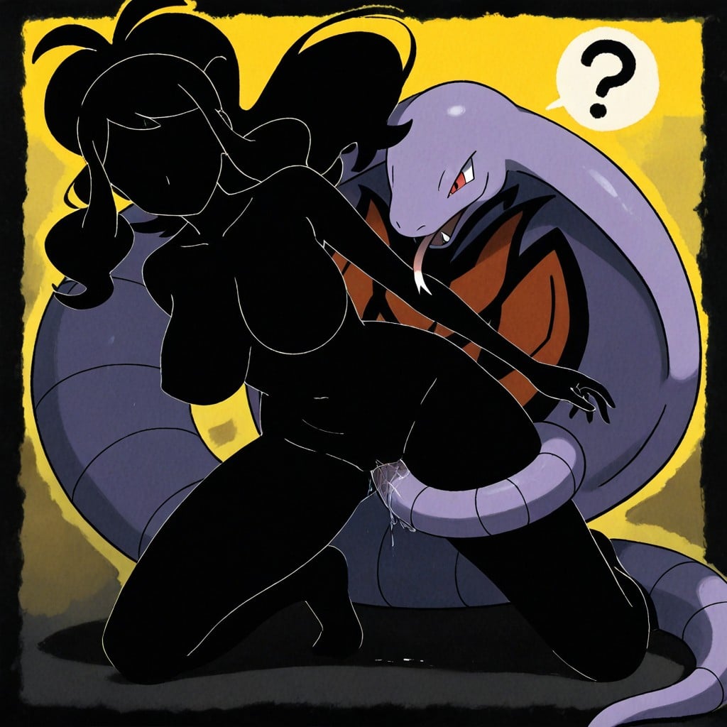 Ethereal Inkblot Or Rorschach Test, Arbok's Tail Inside Her Pussy, Nude AI Porn