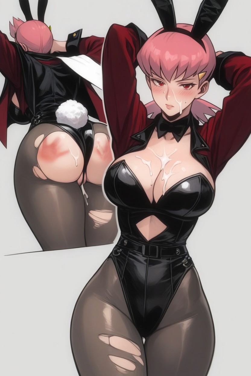 Pink Hair, Blushing, Eyes Half Closed Hentai AI Porn
