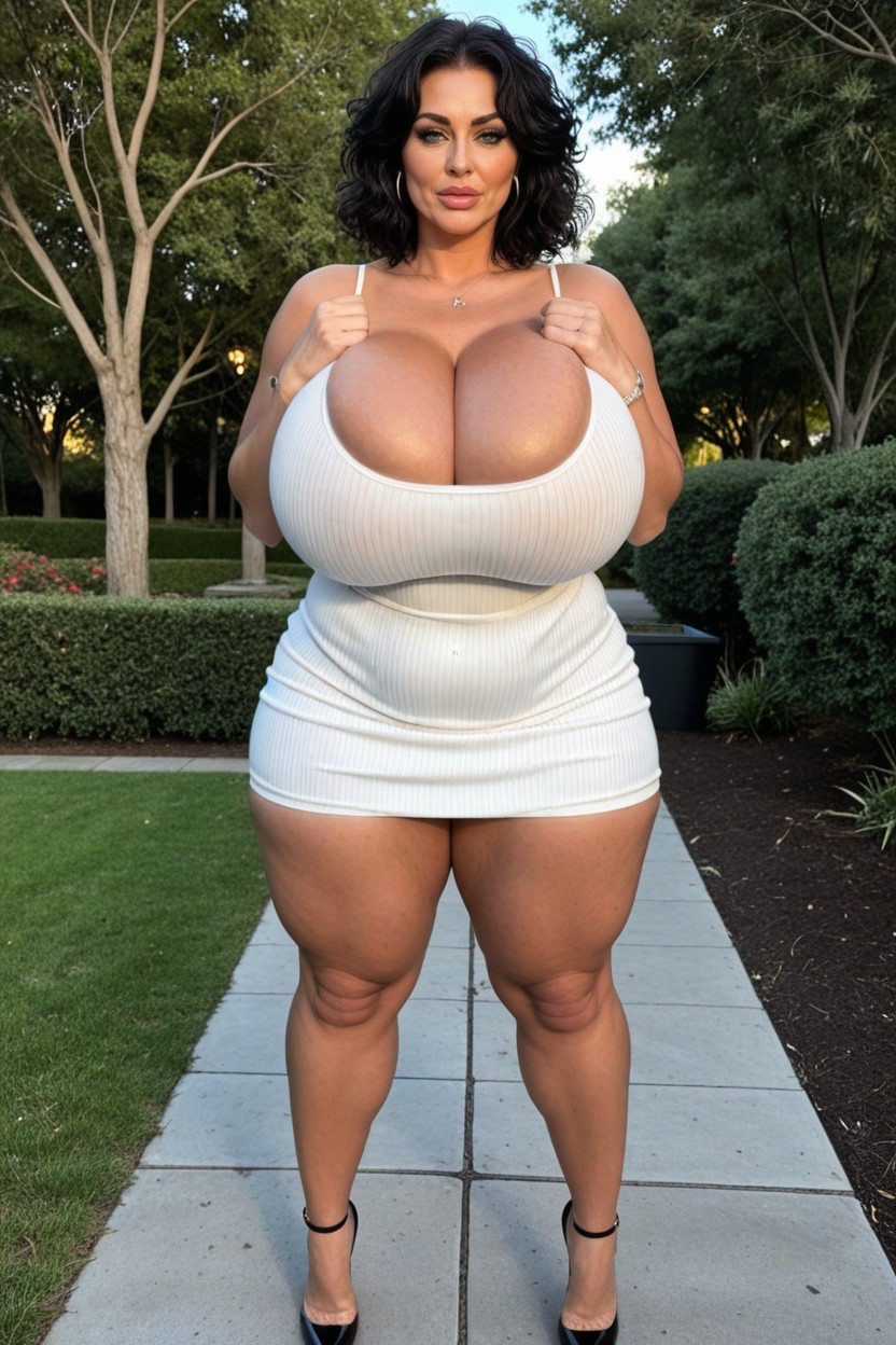 Thick Thighs, Bright Lighting, Detailed Eyes MILF AI Porn