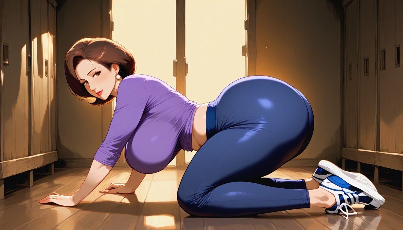 Colossal Butt, Highly Detailed, Huge Chest MILF AI Porn