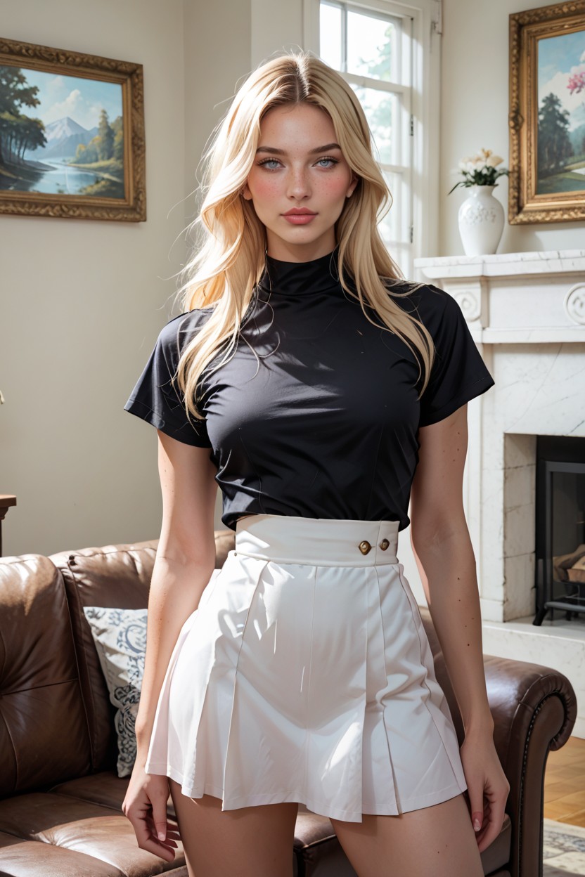 Smooth Skin, Tapered Waist, Form Fitting Clothes AI Porn
